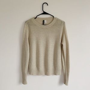 Tan soft knit long sleeve sweater